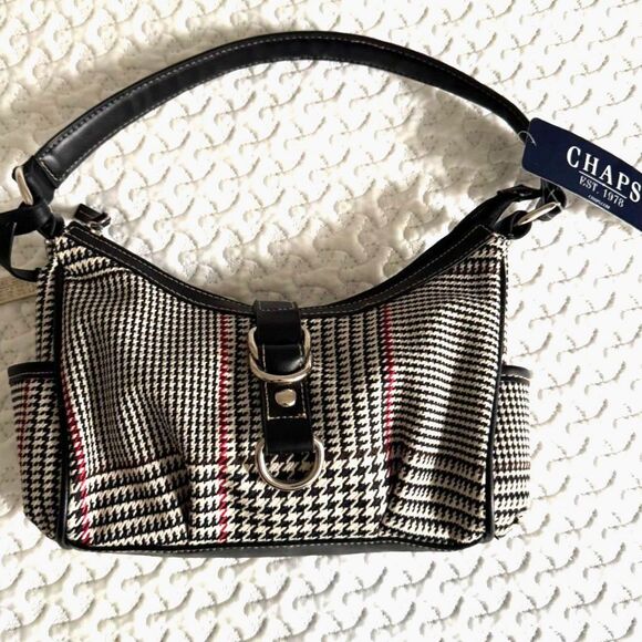 Chaps Shoulder Bag NWT Y2K Plaid Mini Purse - Picture 1 of 8